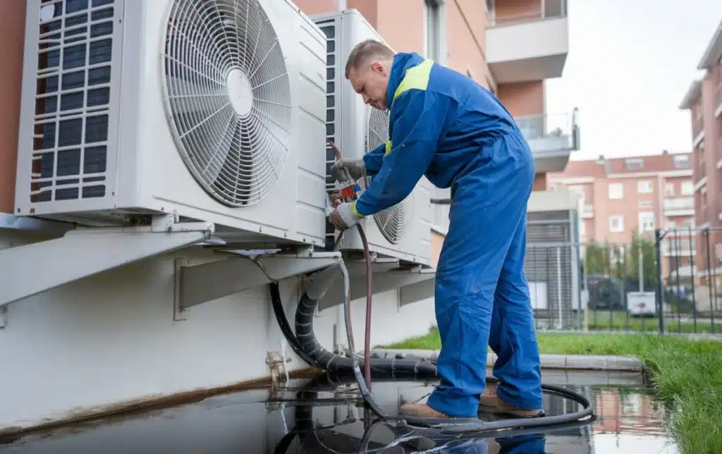 Expert is filling air conditioner freon refill cost