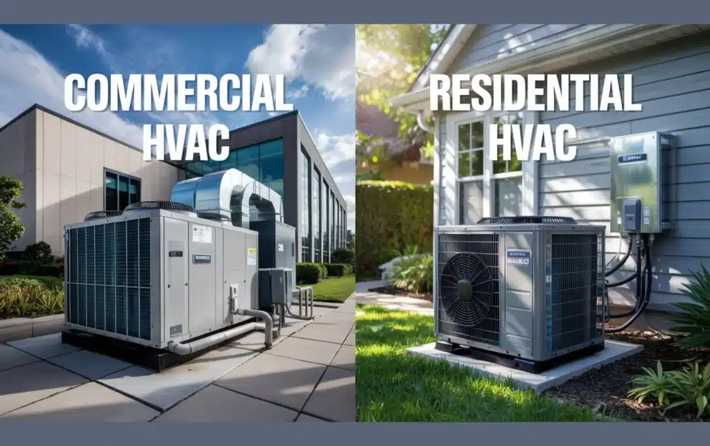 A Comparison of commercial vs residential HVAC