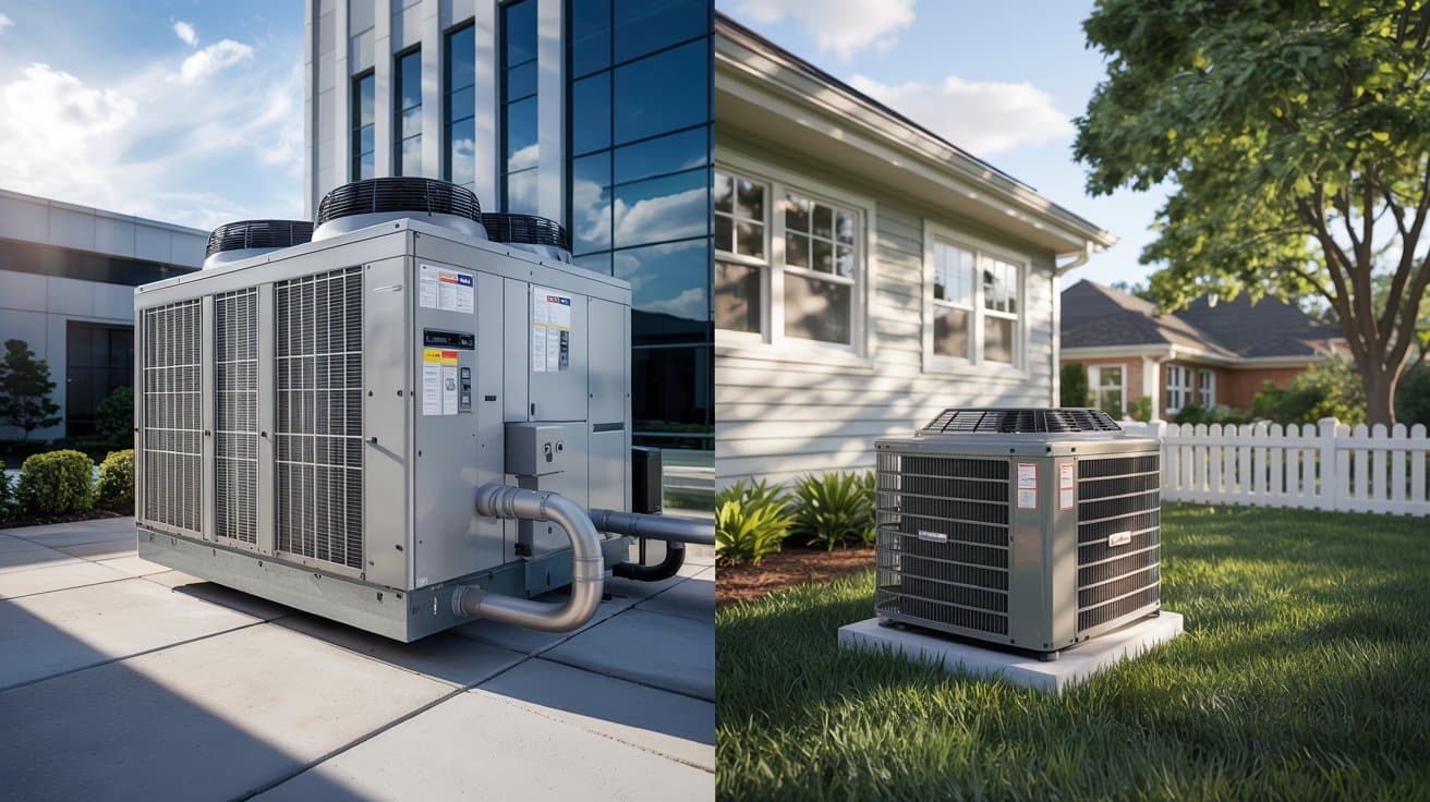 Image showing commercial vs residential hvac