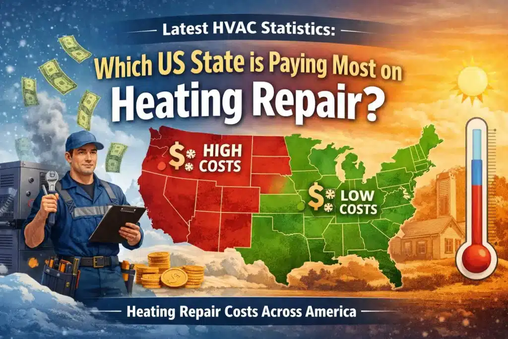 Latest HVAC Statistics Which US State is Paying Most on Heating Repair ?