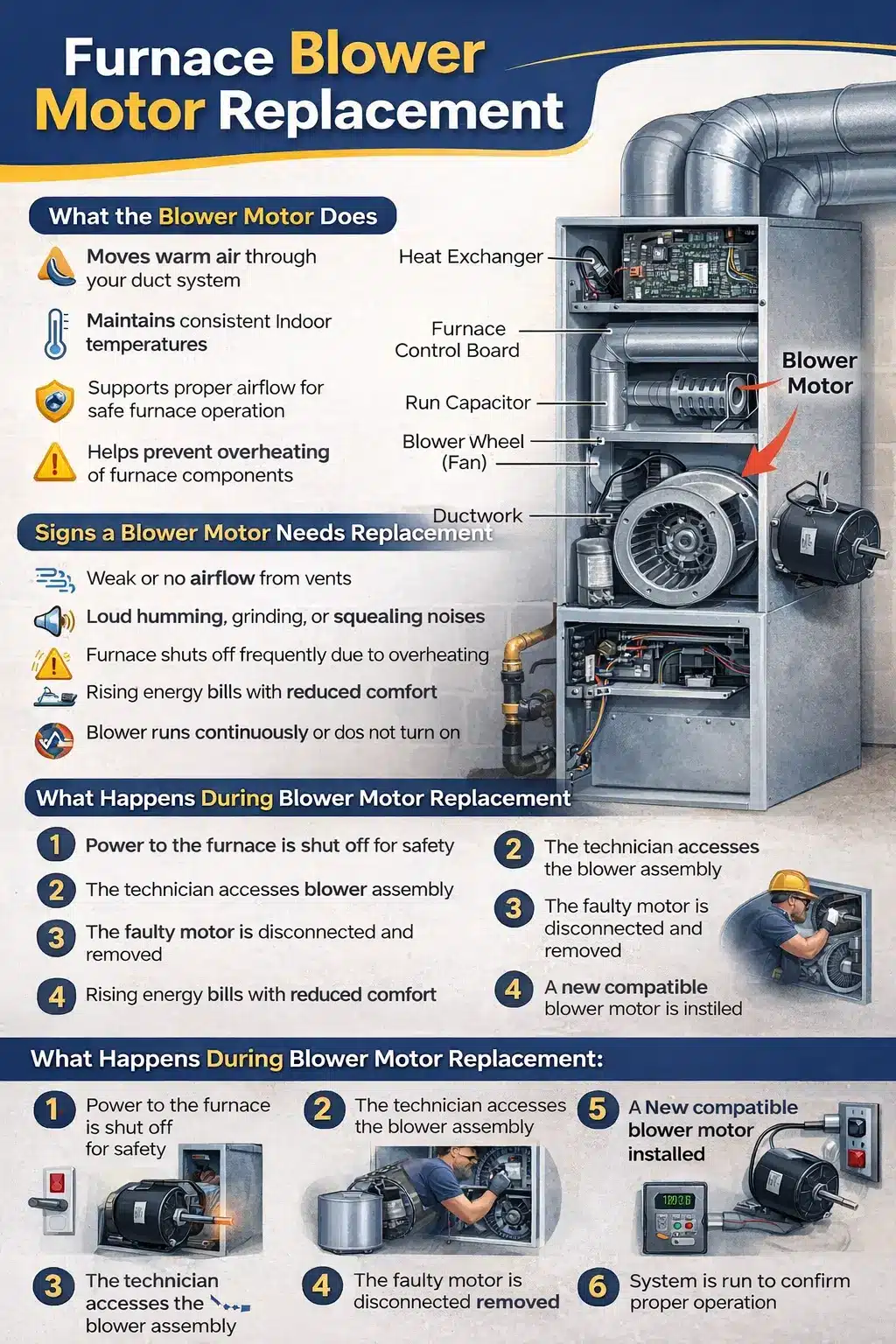 The Complete Furnace Blower Motor Replacement Process