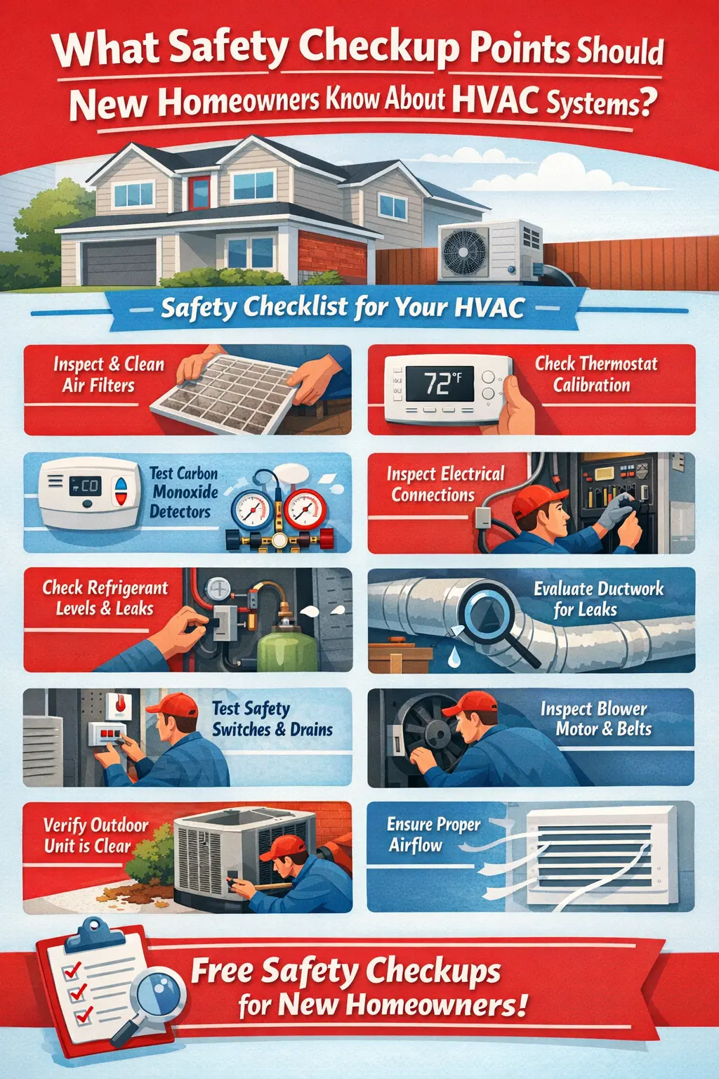 HVAC Safety Checkup Points.