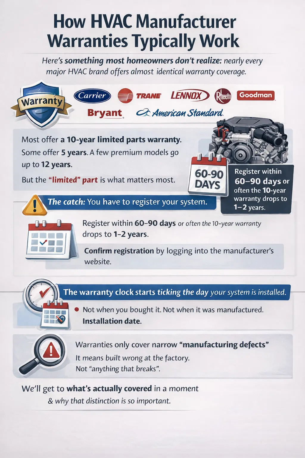 How HVAC Manufacturer Warranties Typically Work