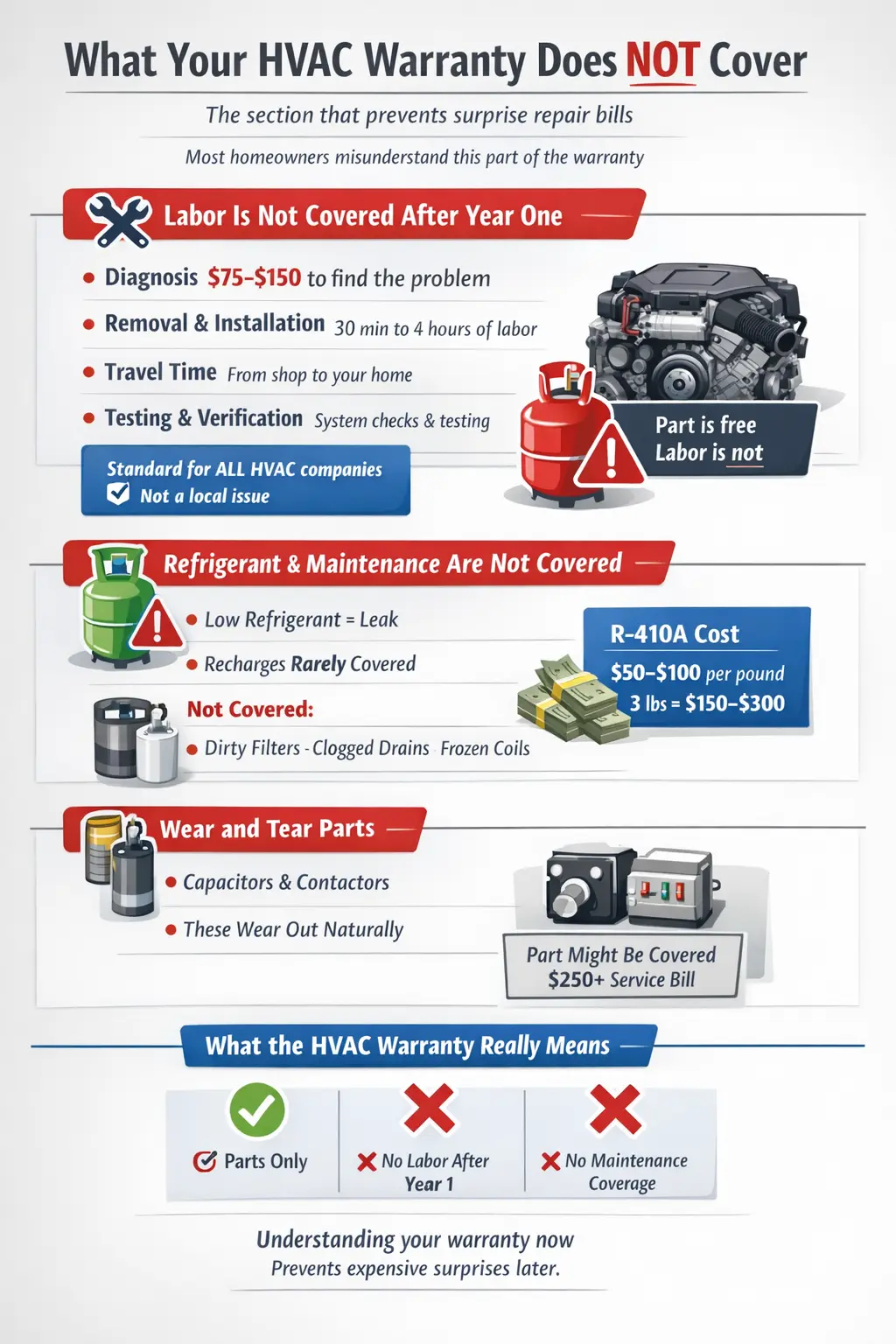 What the HVAC Warranty Does Not Cover